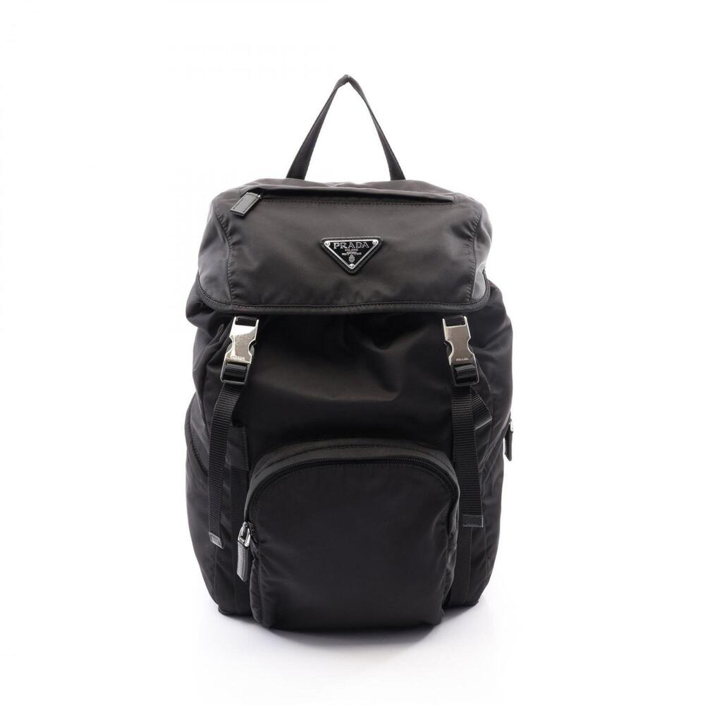 Prada PRADA Re-Nylon Backpack Rucksack Handbag Nylon Saffiano Leather Men's W...